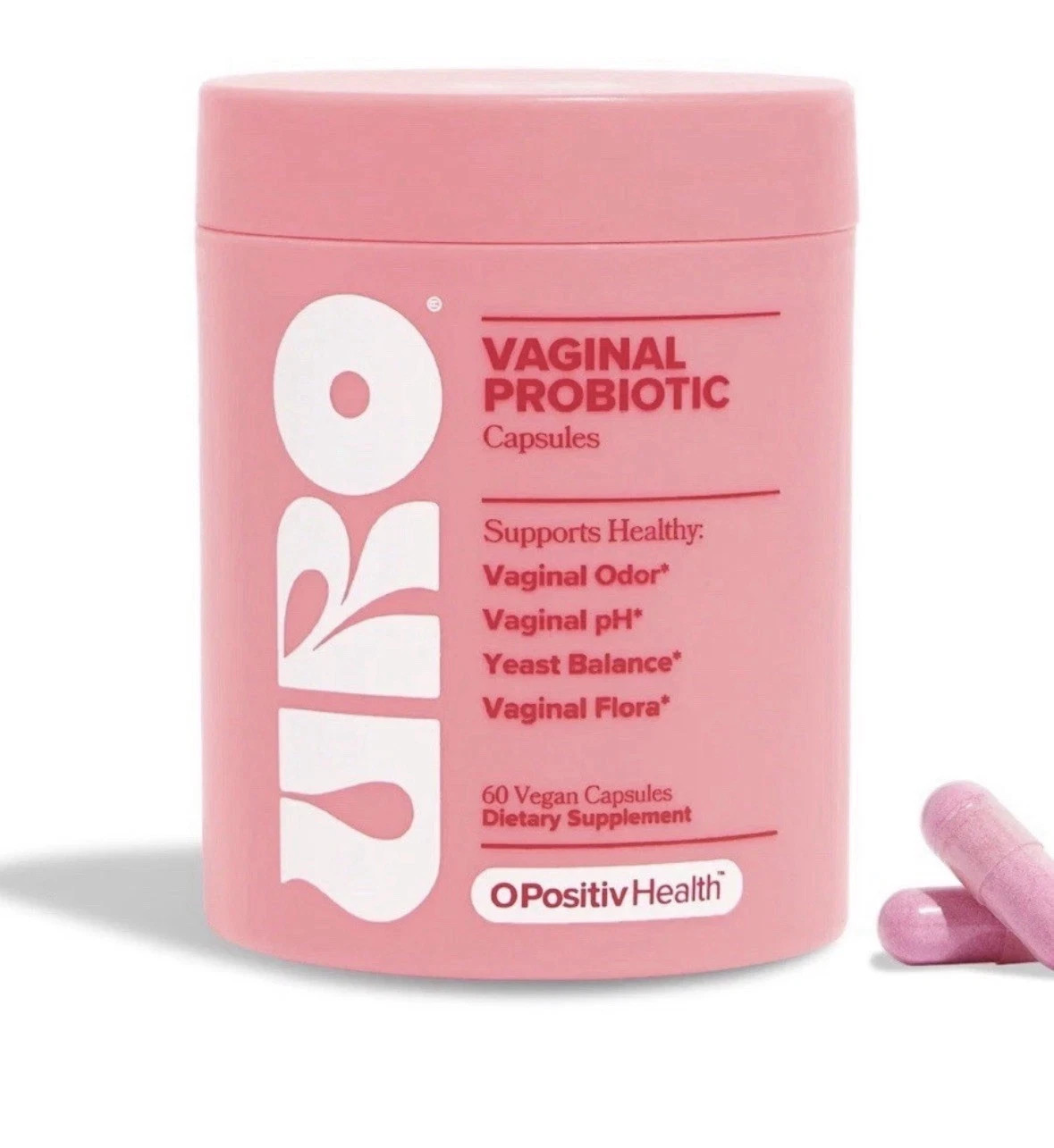 URO O Positiv Vaginal Probiotics for Women pH Balance w/ Prebiotic New
