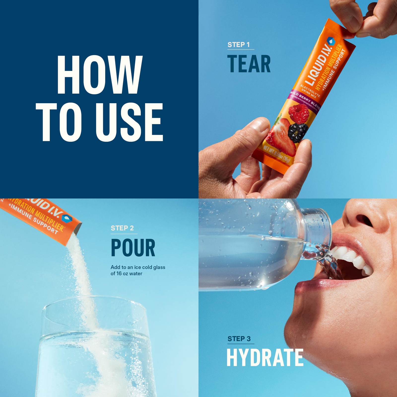 Liquid I.V.® Hydration Multiplier +Immune Support – 7.9 Ounce (Pack of 1)
