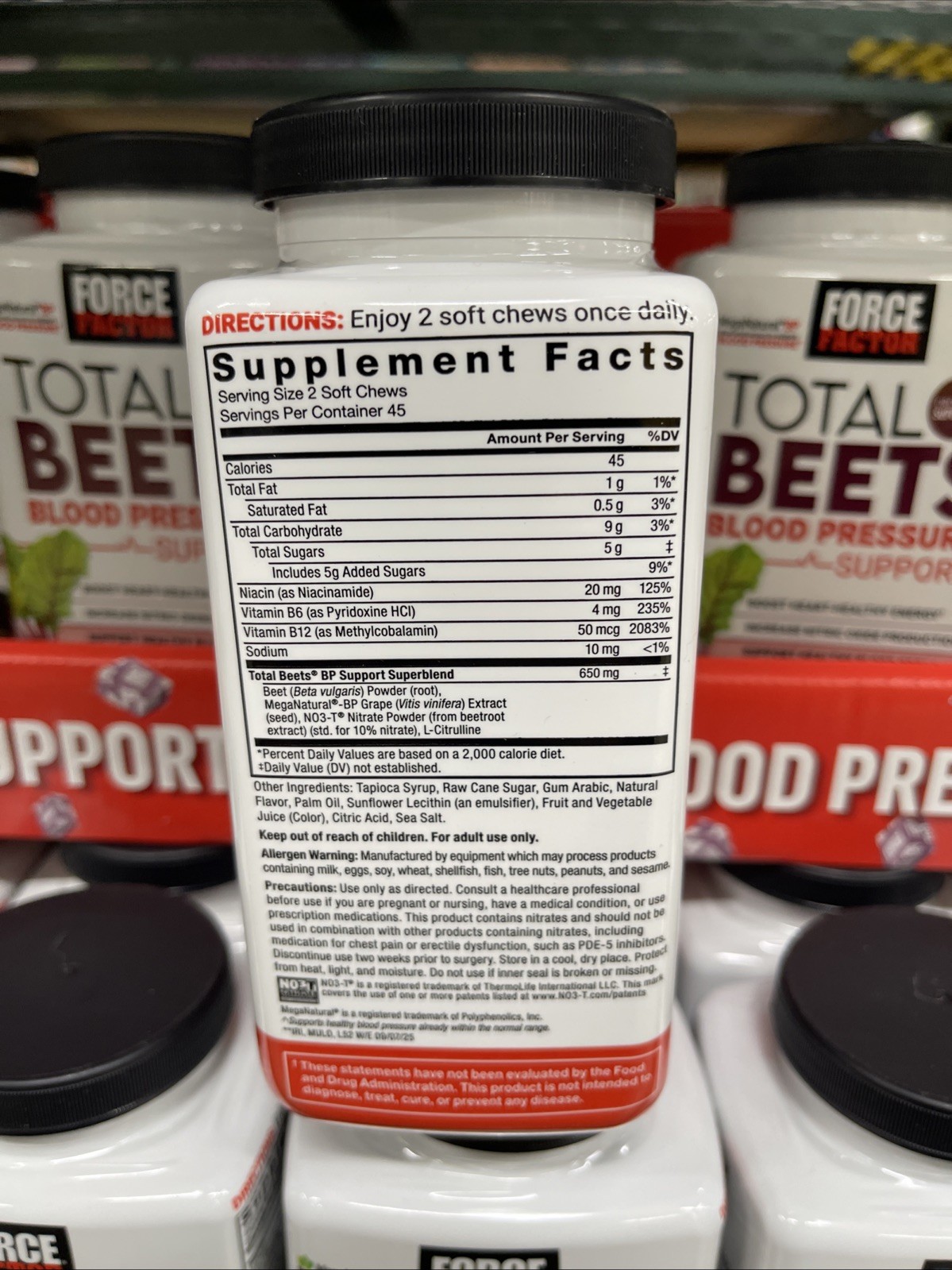 ( 1 ) Force Factor Total Beets Blood Pressure Support , 90 Soft Chews