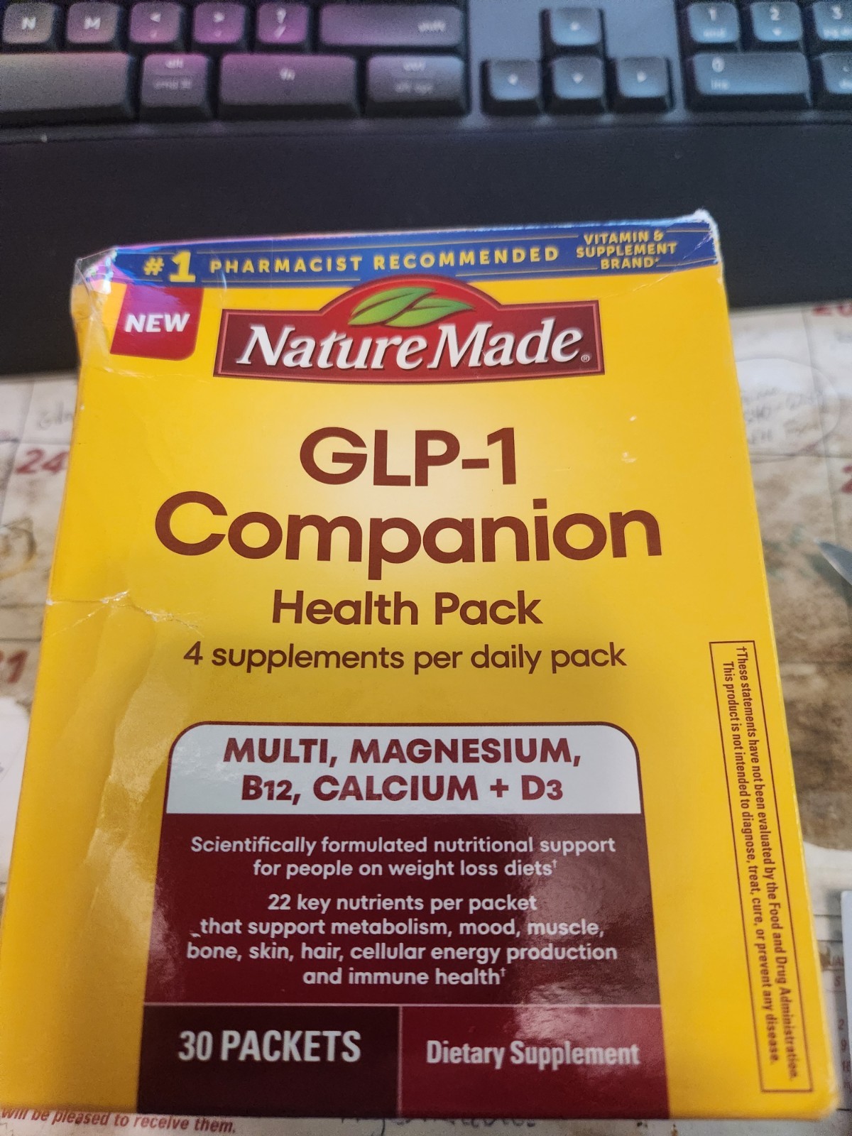 Nature Made GLP Companion Health Pack Supplements 30 Packets 12/2027