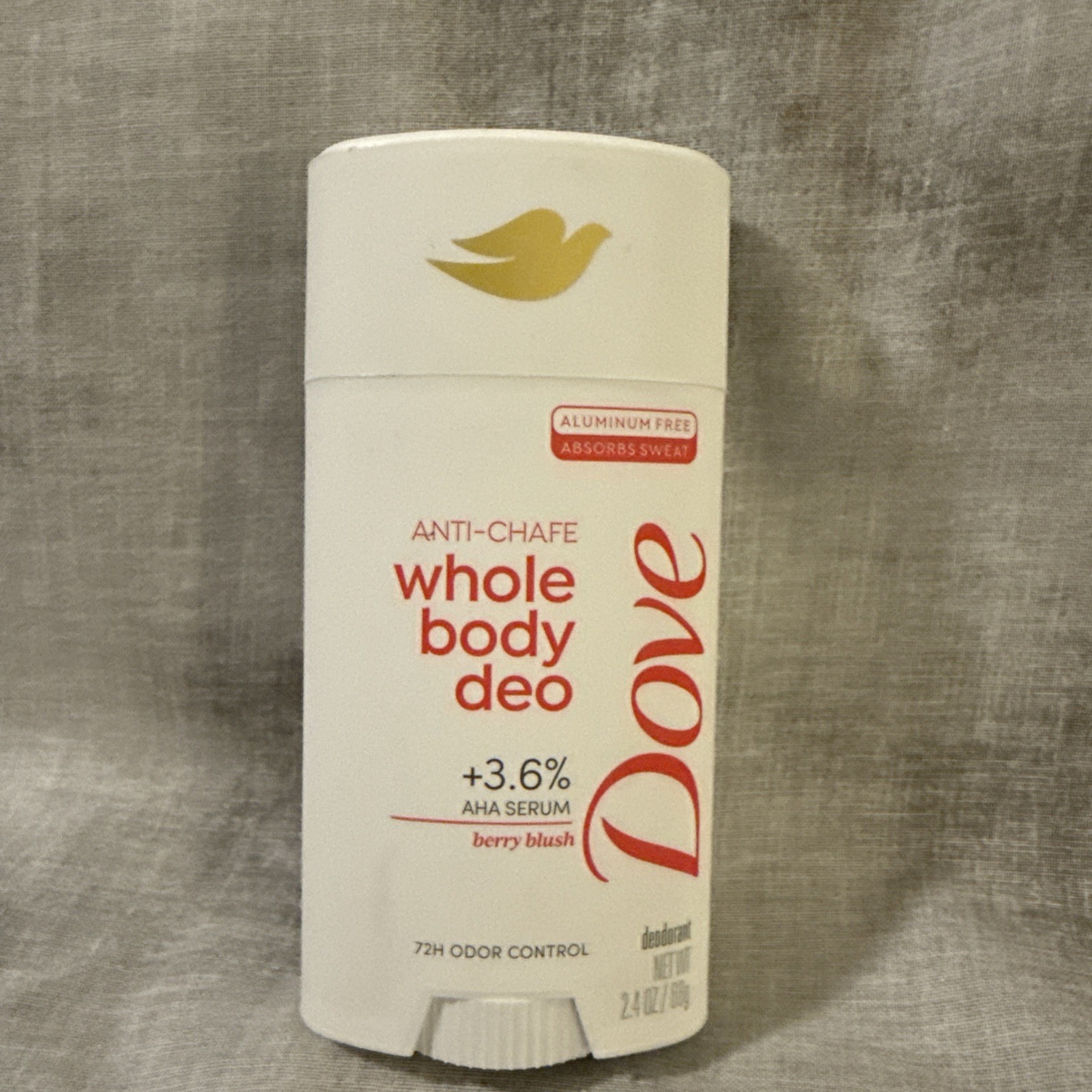 Dove Whole Body Deo Aluminum Free Anti-Chafe 2.4 Ounce (Pack of 1), White