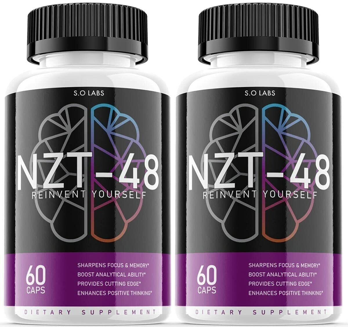 NZT-48 Nootropic Supplement Capsules – NZT-48 Brain Productivity Support -2 Pack