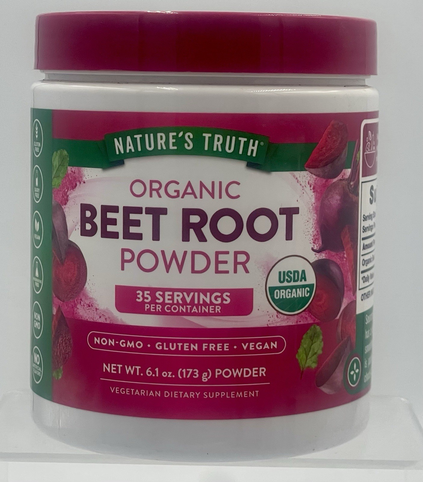 Lot of 2 Nature’s Truth Organic Beet Root Powder 6.1oz Superfood EXP 07/26