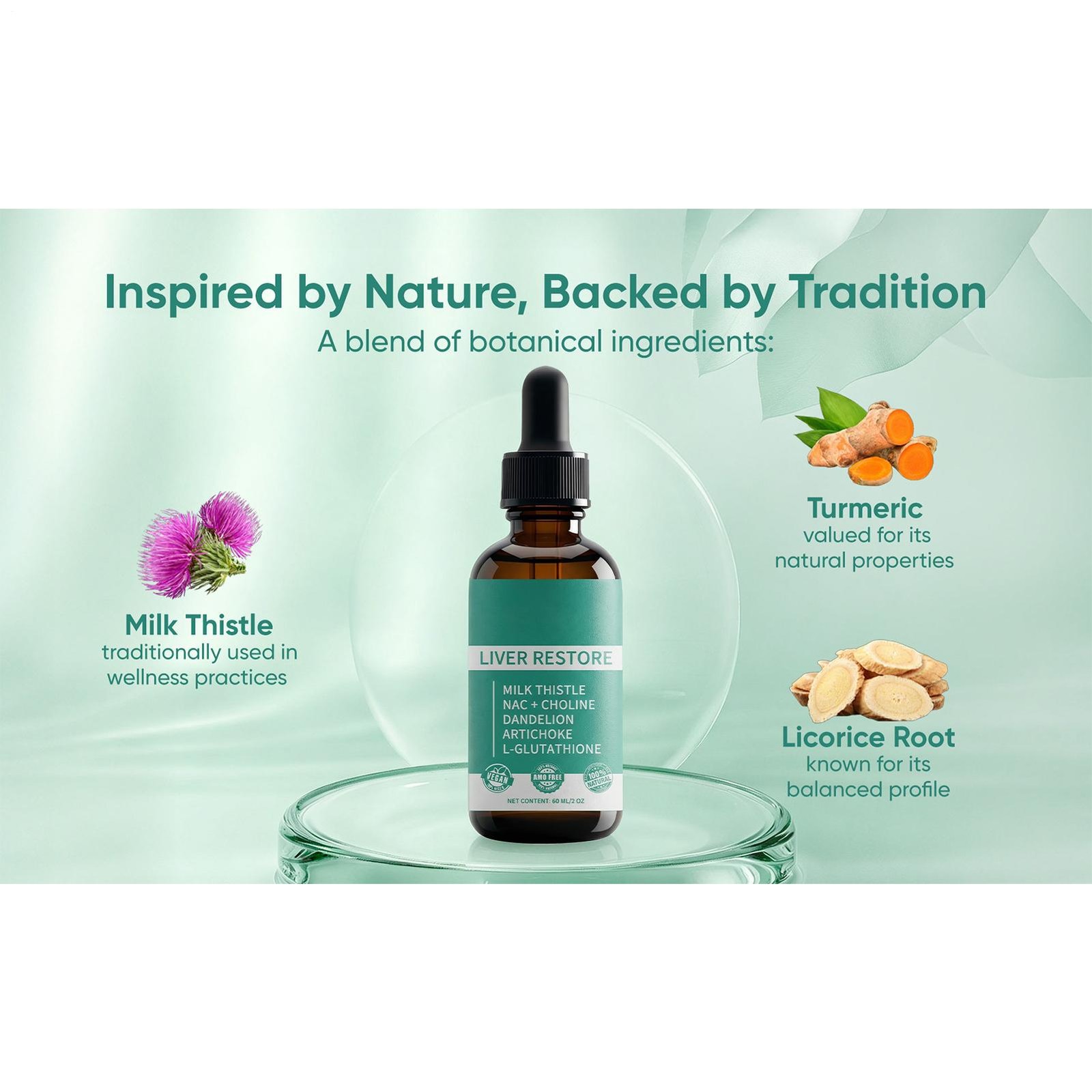 Purelia Liver Restore, full Liver Support Supplement With Milk Thistle 60ml