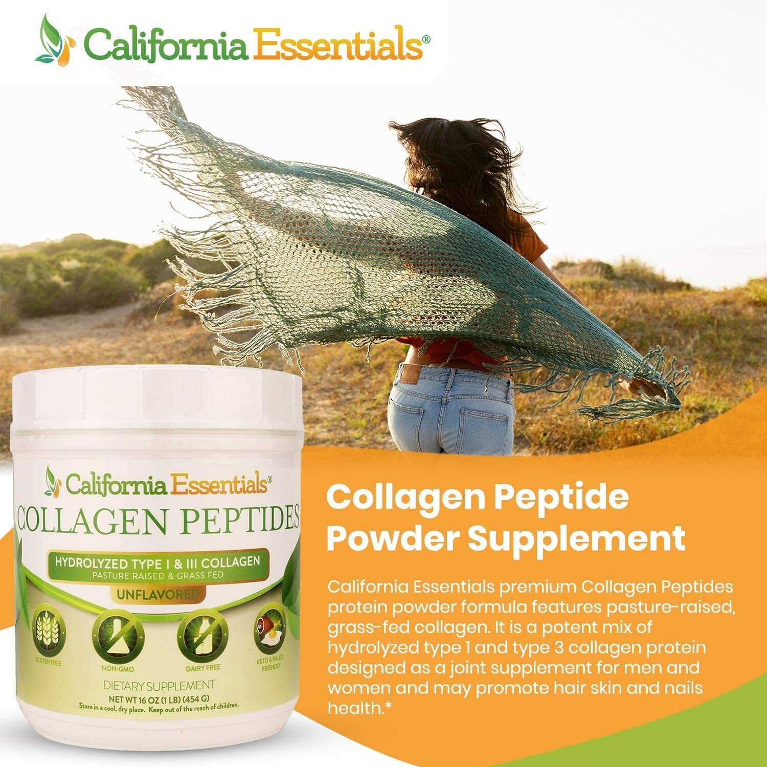 Best Collagen Protein Powder on the Market Hydrolyzed Type I + III Grass Fed