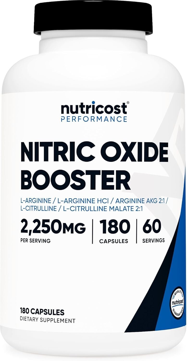 Nitric Oxide Booster 2250mg, 180 Capsules – 750mg Per Capsule, 60 Servi