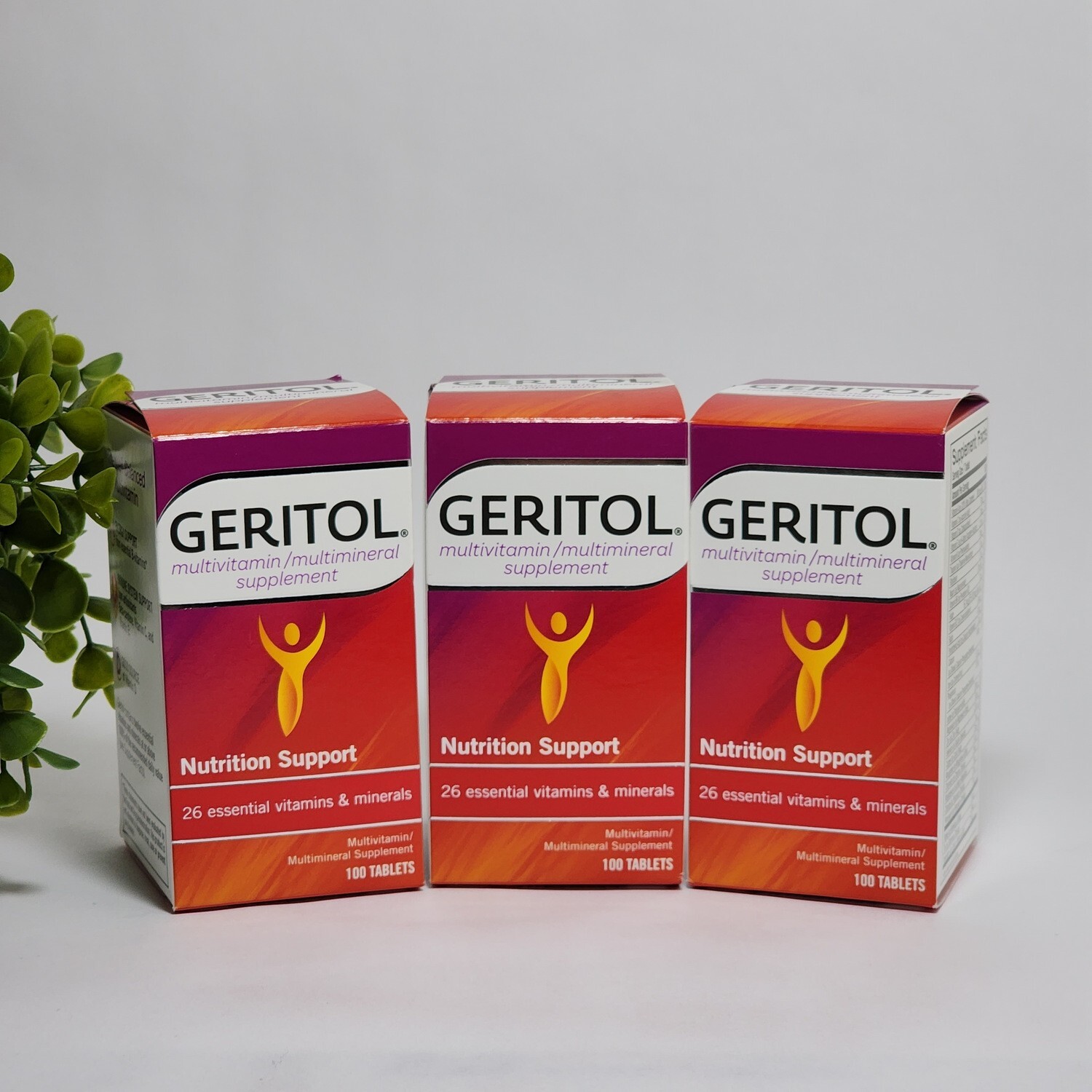 Geritol Vitamins Multivitamin & Mineral Supplement 100 Tablets Lot of 3 -06/2024
