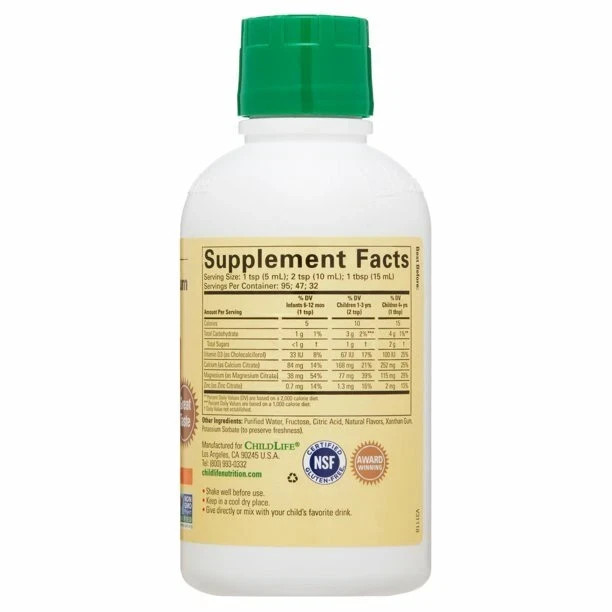 Childlife Liquid Calcium with Magnesium Orange 16 fl.oz