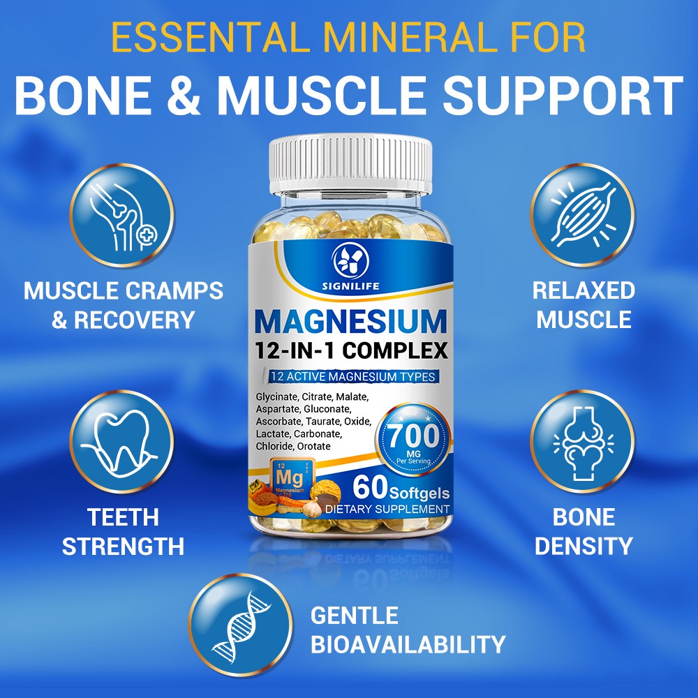 Magnesium 12 in 1 Complex 700mg – Glycinate Citrate Malate Taurate Daily Support