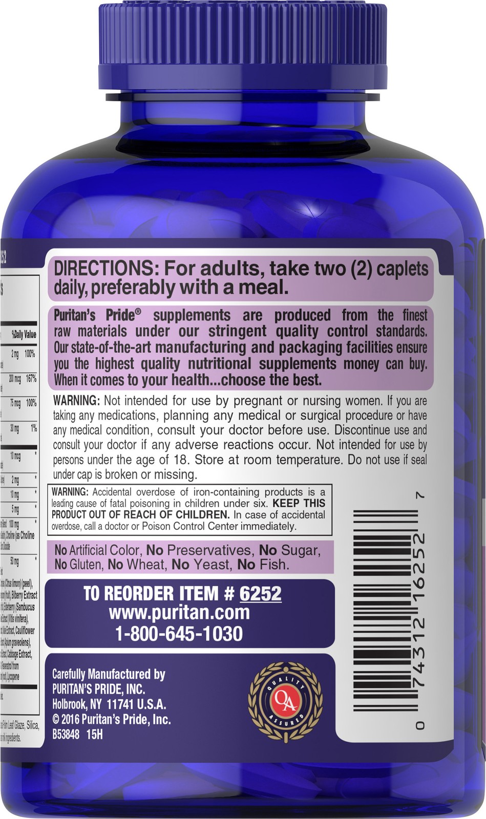 Puritan’s Pride Ultra Women Daily Multi Timed Release – 180 Caplets