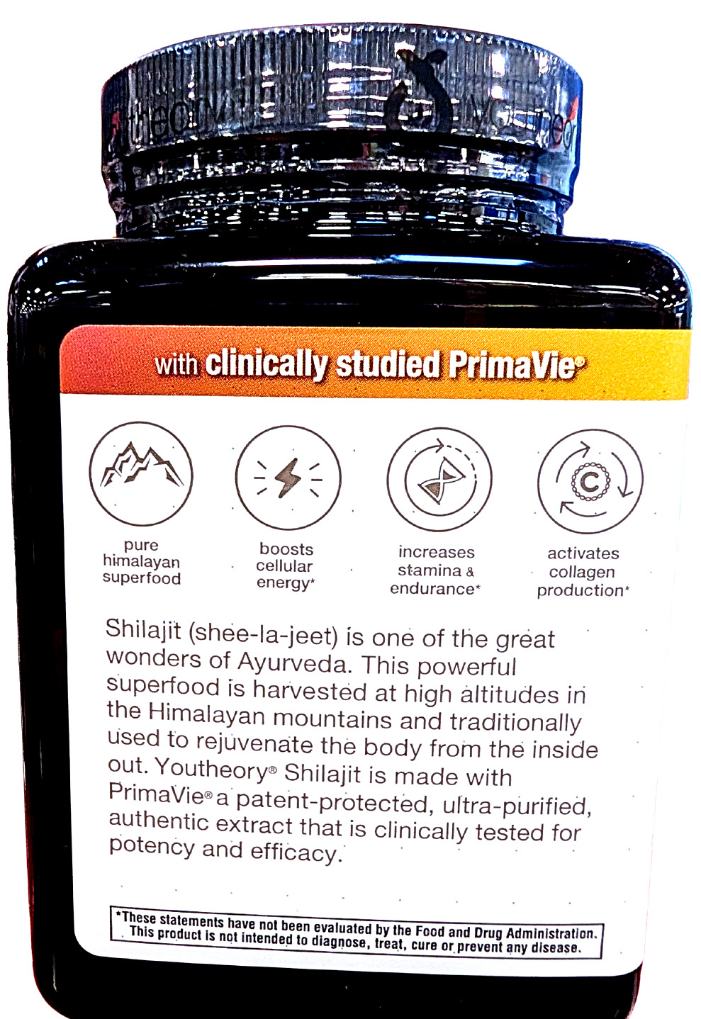 Youtheory Men’s Shiljit Capsules 120 Count EXP 03/2028