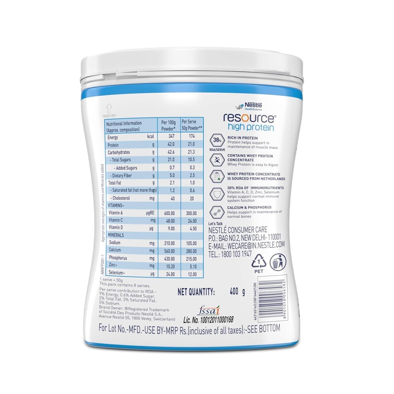 RESOURCE Nestle Health Science, High Protein – 400 G