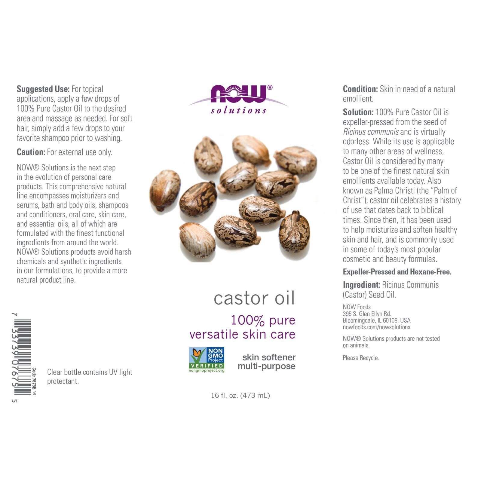NOW Solutions Castor Oil 16 fl oz