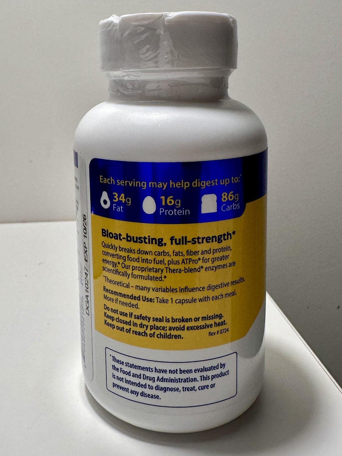 Enzymedica Digest Gold + ATPro 120 Count Maximum Strength *NEW Sealed* Exp 10/26