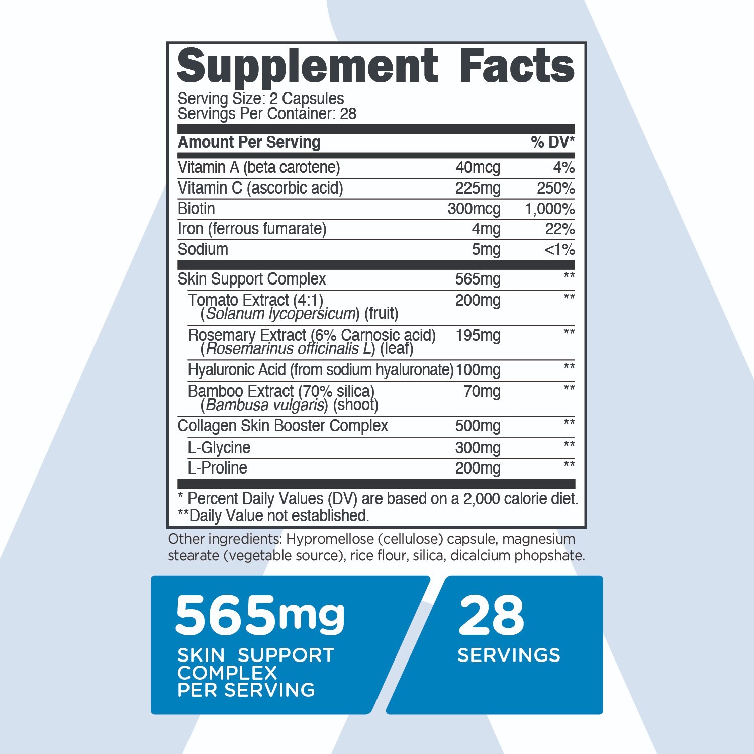 TransfromHQ Longevity Skin Support (28 Servings) – 56 Capsules