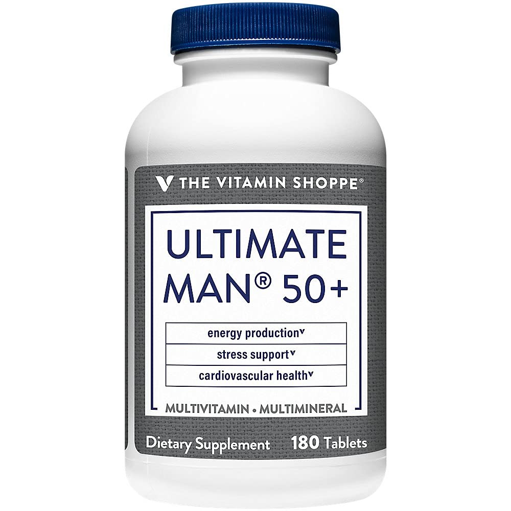 The Vitamin Shoppe Ultimate Man 50+ 180 count (Pack of 1), No Color