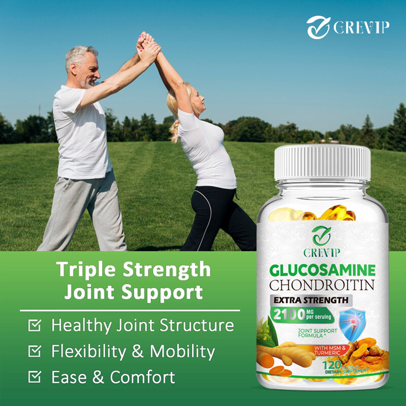Glucosamine Chondroitin 2100mg – Turmeric, MSM – Triple Strength Joint Support