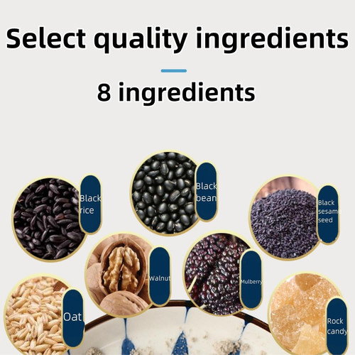 Black Sesame Walnut Bean Powder，Grain 17.6 Ounce (Pack of 1)