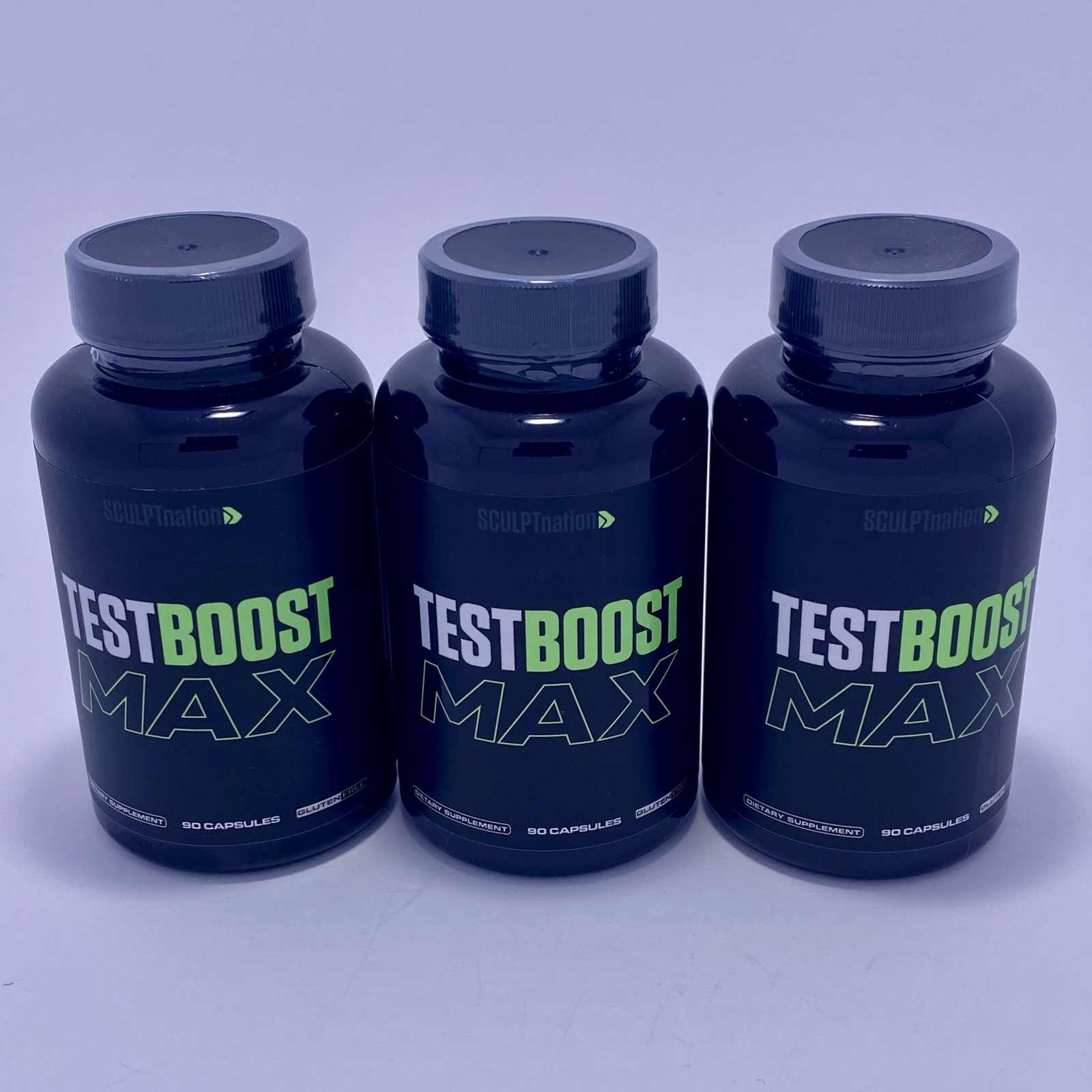 Max TestBoost 90 Capsules X3 jars SCULPTnation UNOPENED mfg date