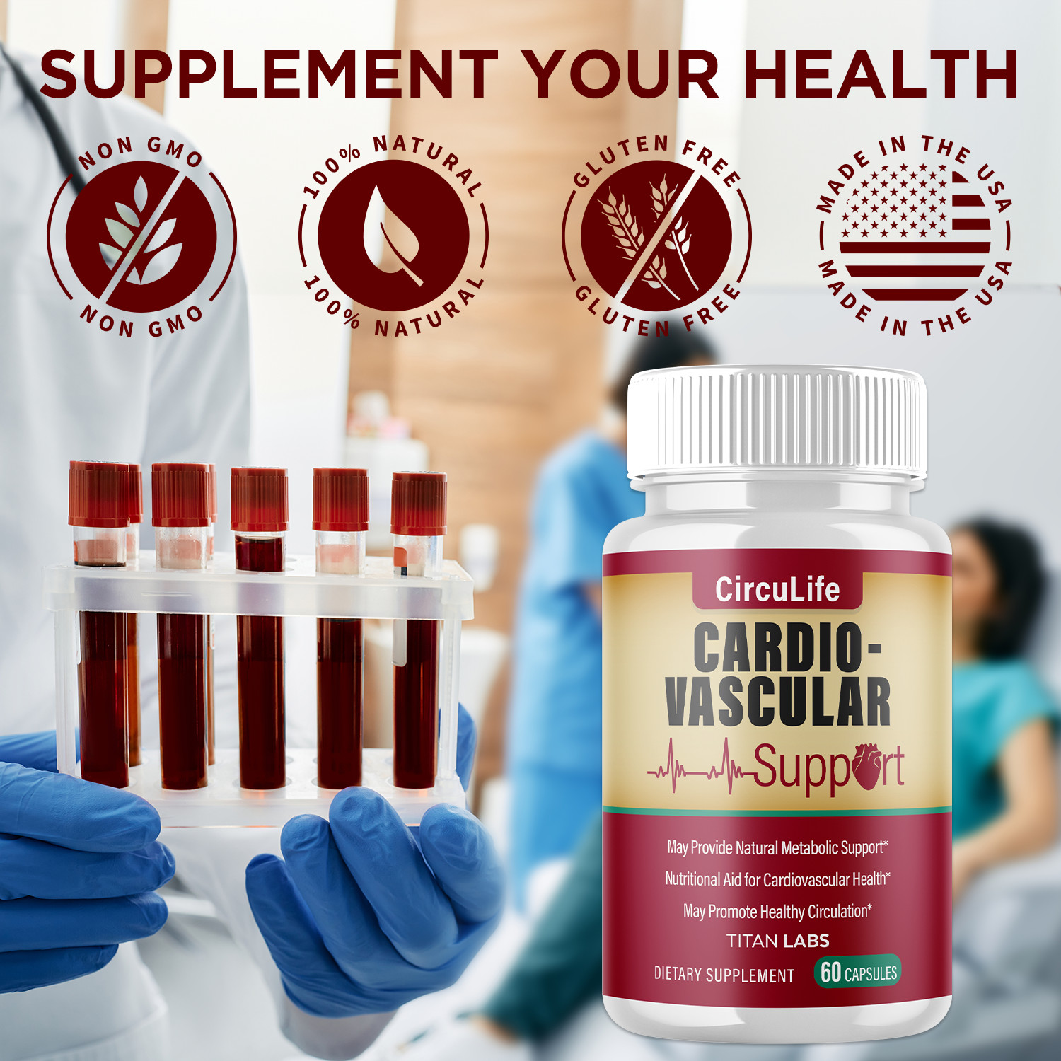 (5 Pack) Circulife Advanced Blood Support Vitamin Formula Circu Life 300 Capsule