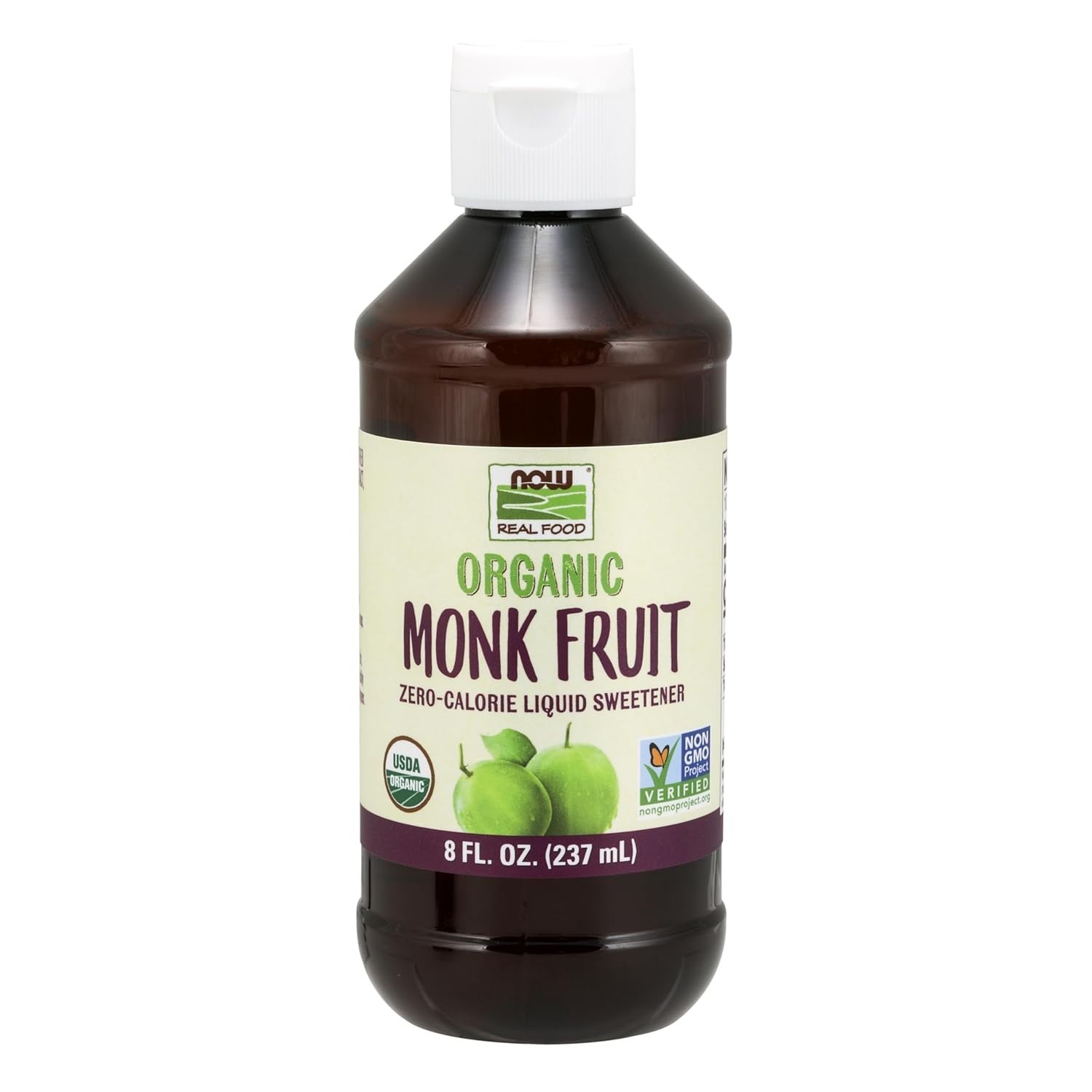 NOW Foods Organic Monk Fruit Liquid 8 Oz Zero Calorie Sweetener EXP 3/2029 237ML