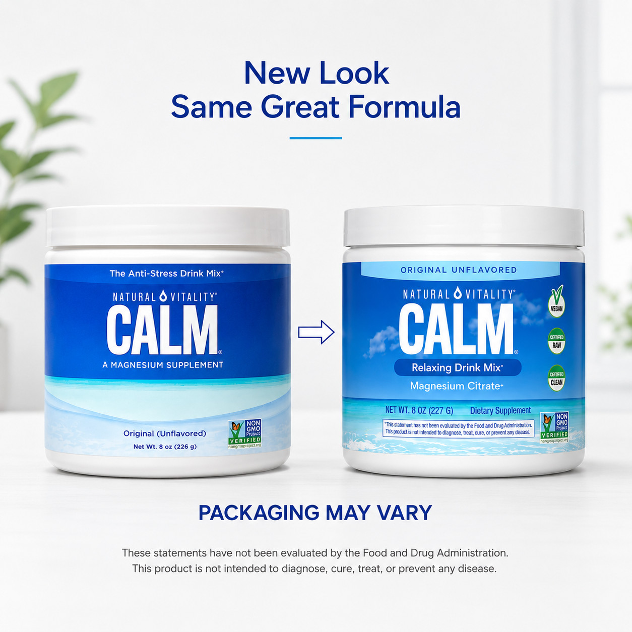 Natural Vitality Calm Magnesium Powder | 8oz Unflavored Supplement | EXP 10/2027
