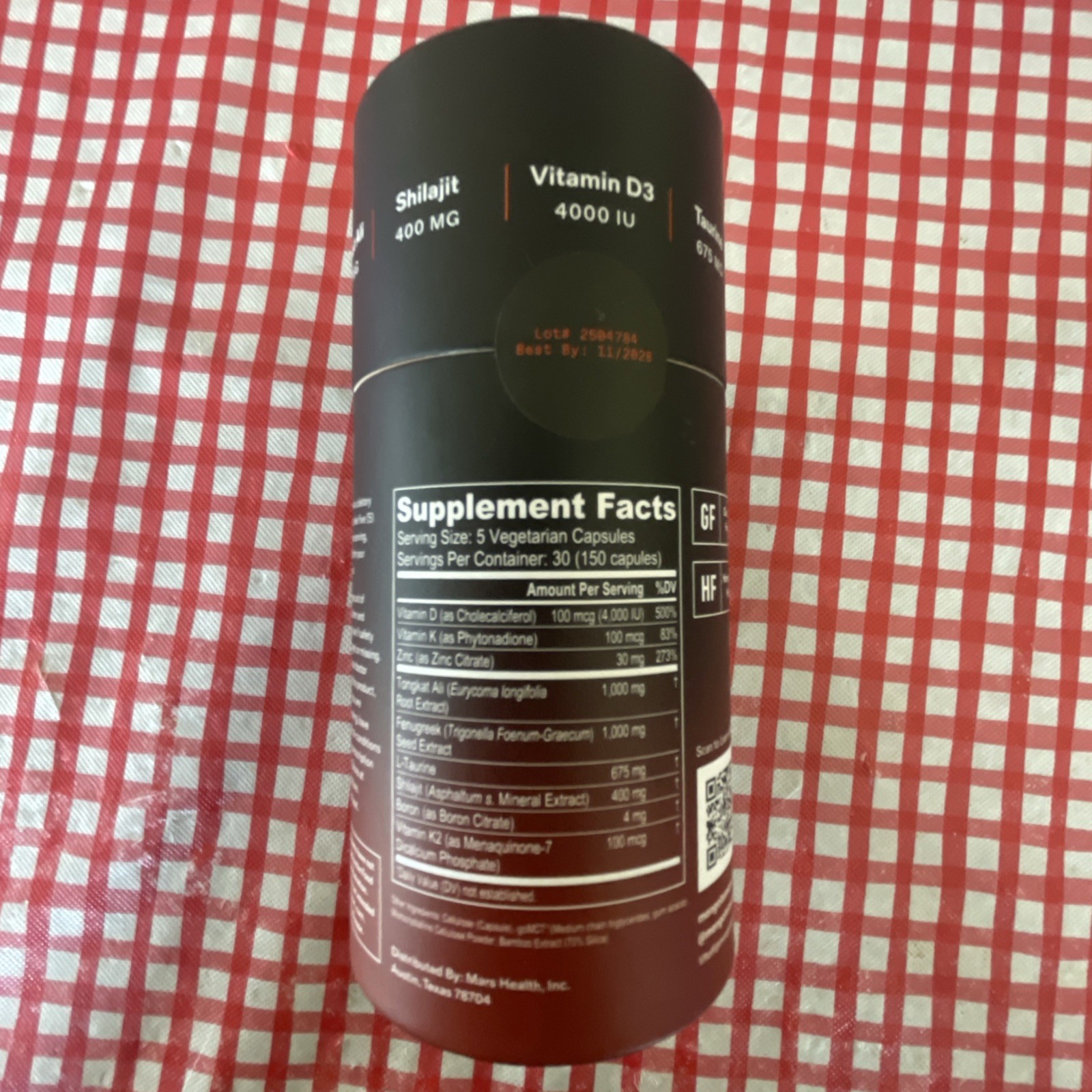 MARS-MEN Natural Testo Support 150ct – 1 Month Supply! *AUTHENTIC!* 💪