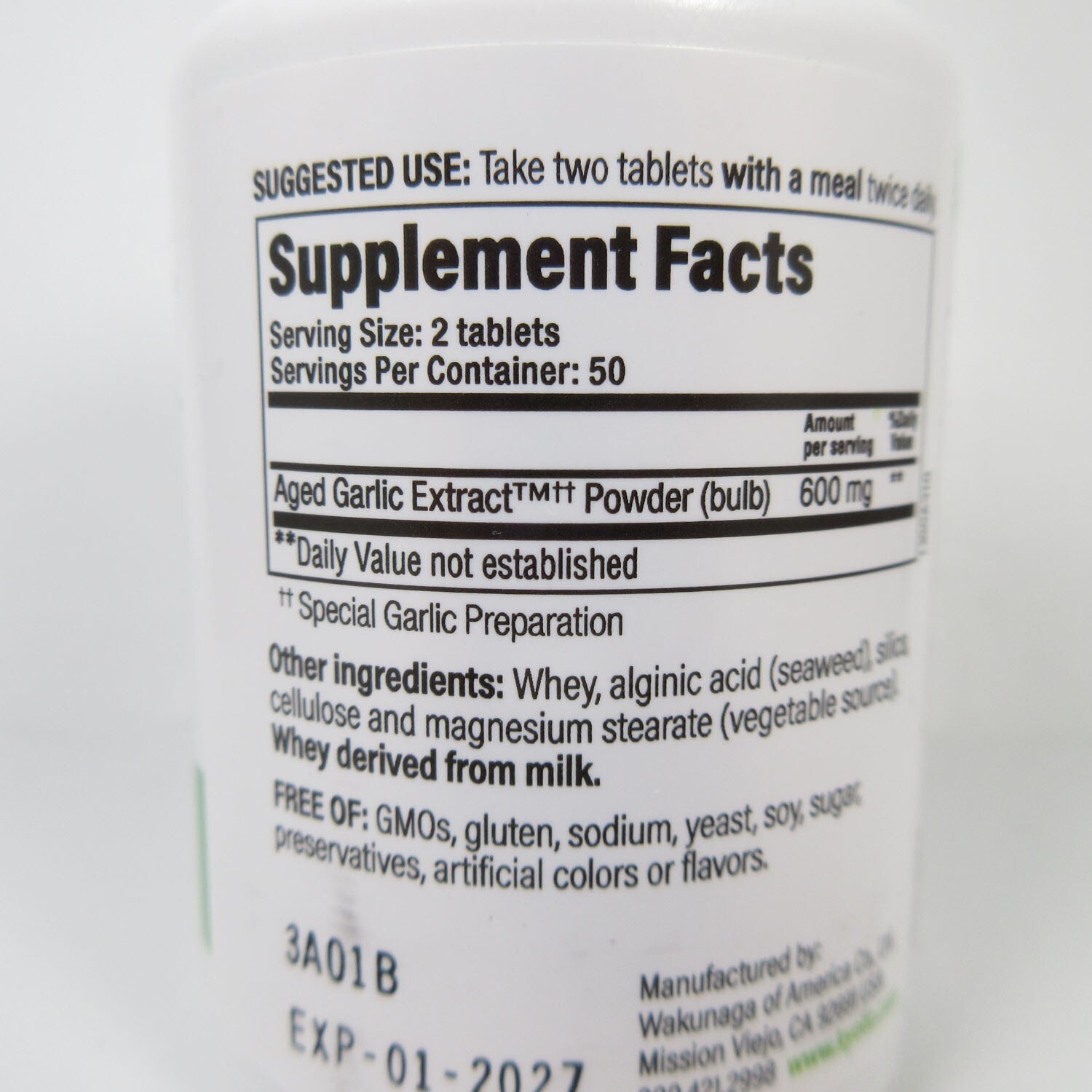 Kyolic Cardiovascular Health Formula 100 Aged Garlic Extract AGE 100 Tablets