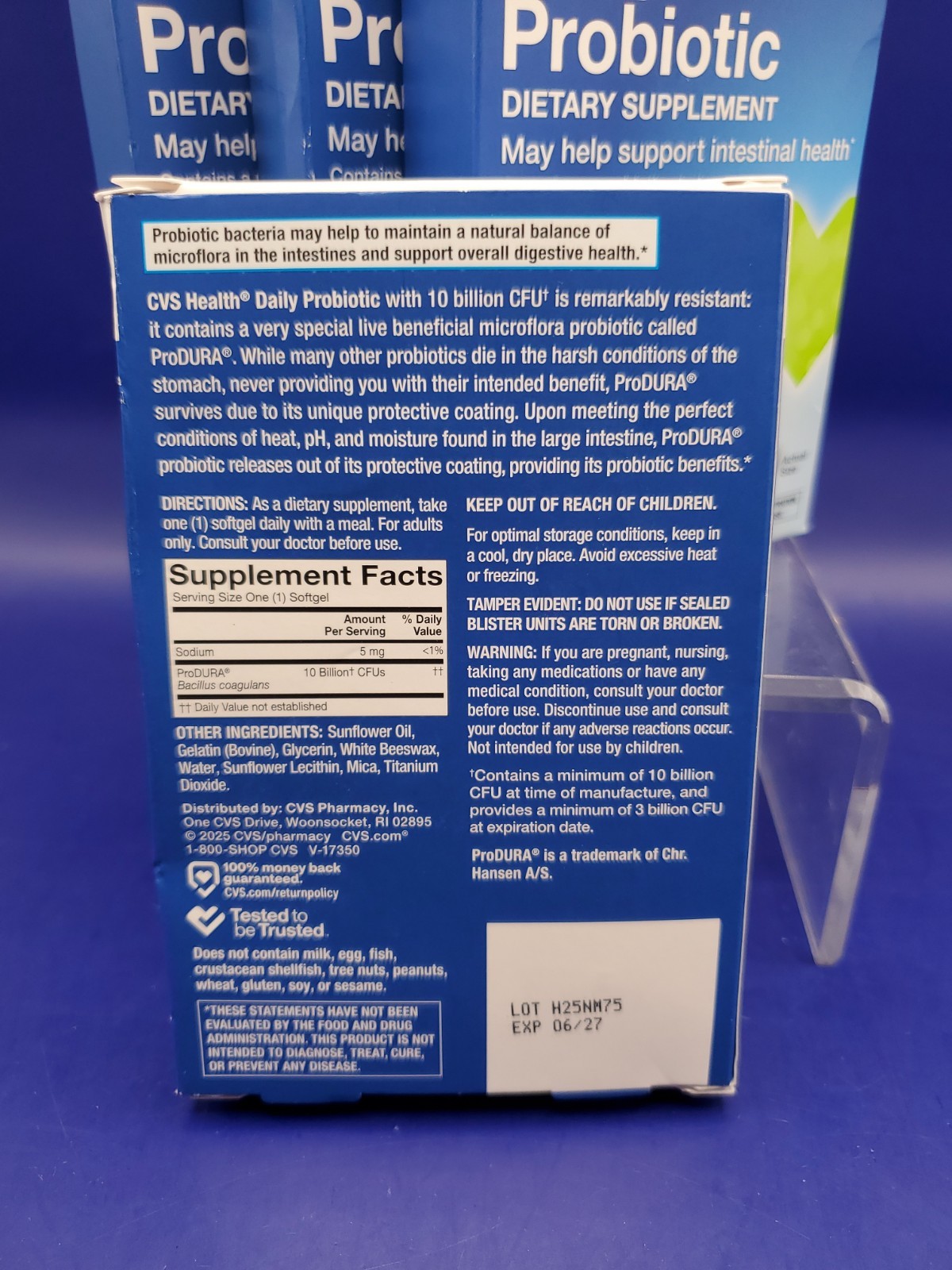 4 Pack CVS Health Daily Probiotic 10 Billion CFU Digestive 30Ct Softgels 06/27