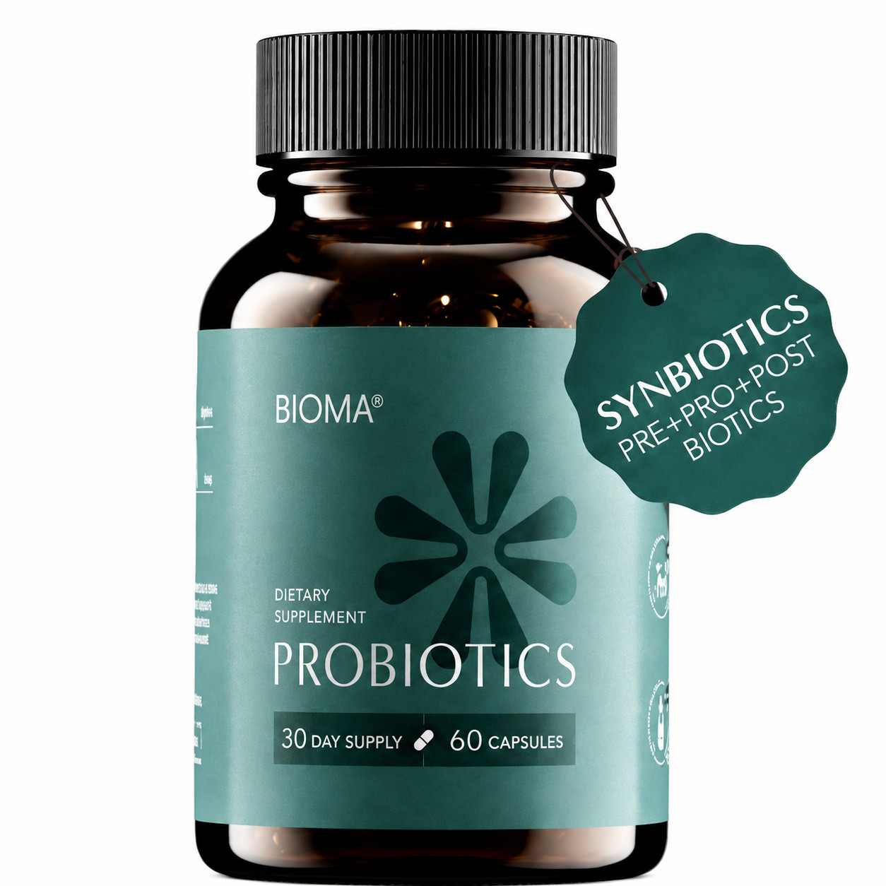 Bioma 3-in-1 Synbiotic Probiotics 60 Capsules Digestive & Gut Balance Formula