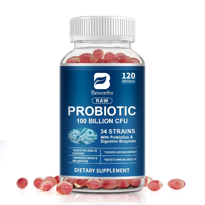 Probiotic Enzyme Capsules 100 Billion CFU Immunity Digestive Support Mood Health