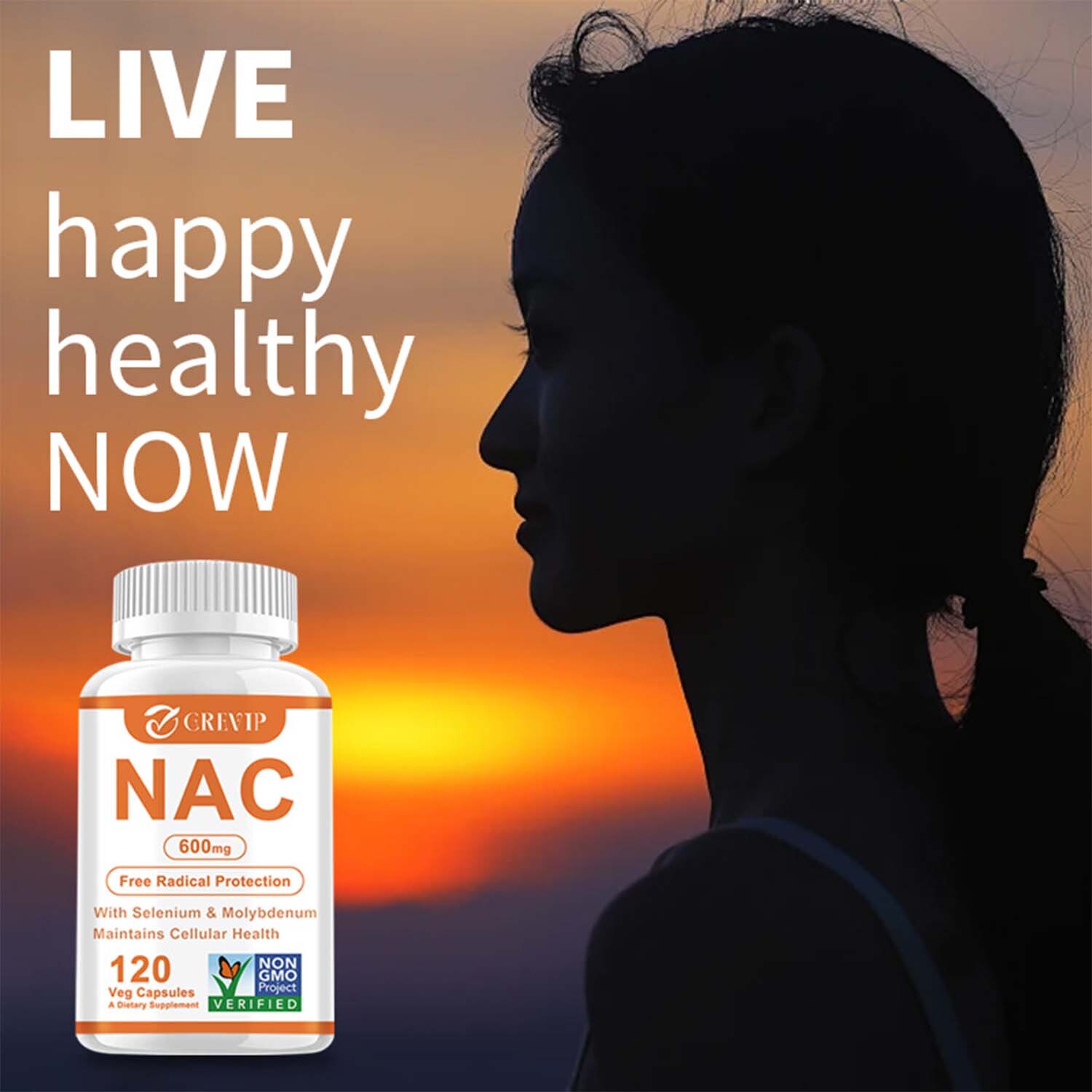 NAC (N-Acetyl Cysteine) 600mg- Antioxidant Liver and Lung Support, High Strength