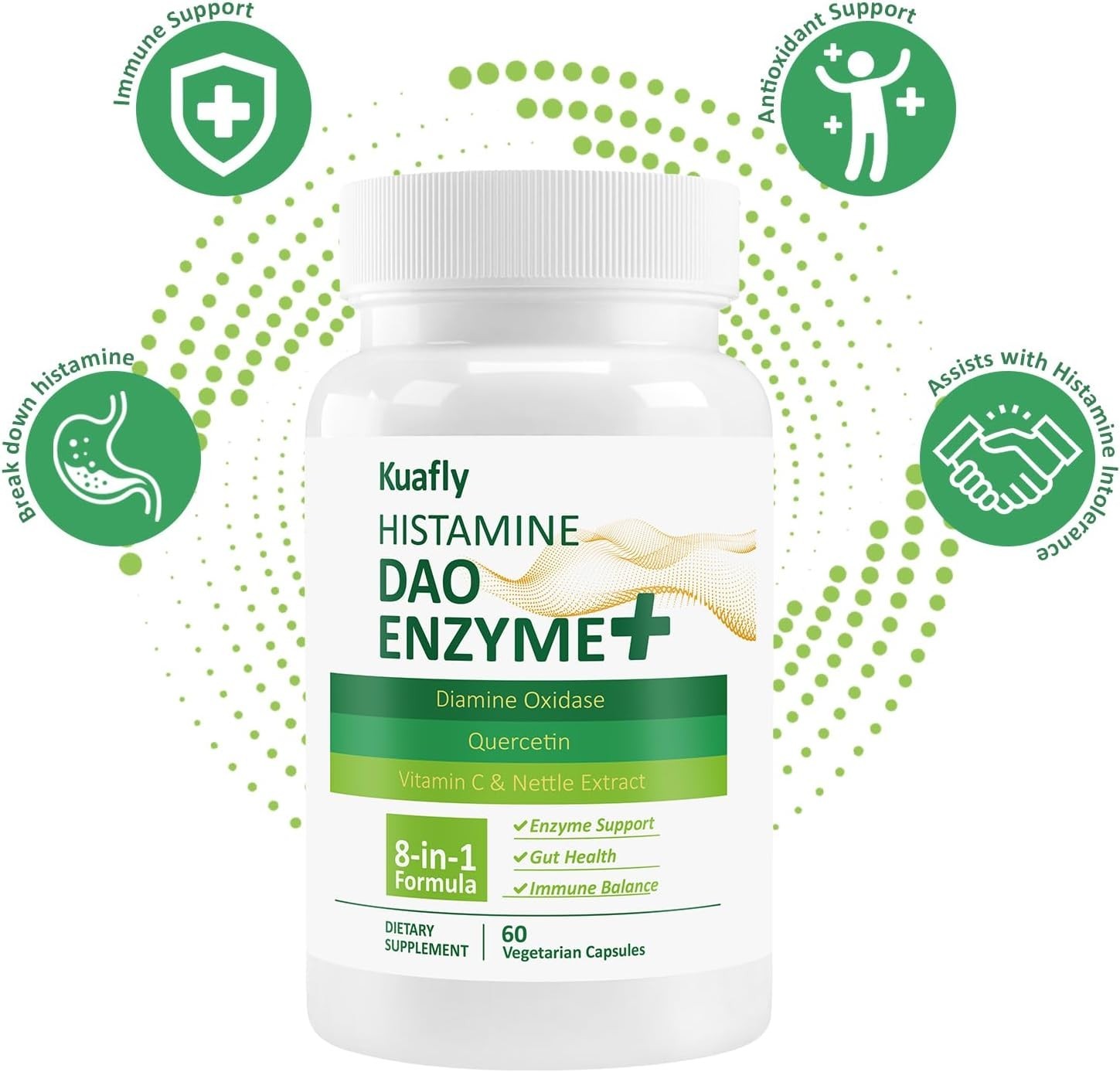 DAO Supplements Histamine Blocker – DAO Enzyme + Diamine Oxidase & Quercetin, Im