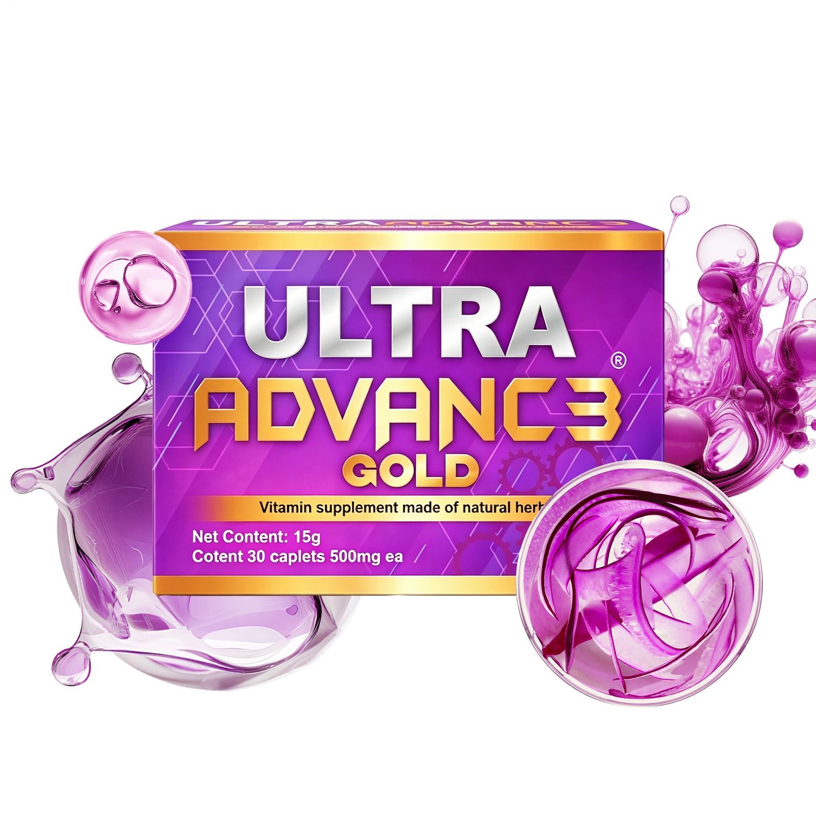 2 Pack Ultra Advance Vitamin & Mineral Supplement 30 Capsules 500 Mg