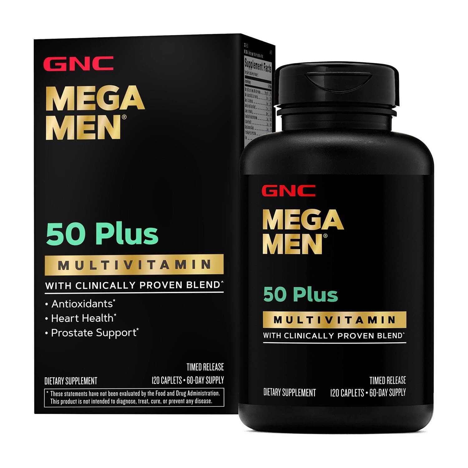 GNC Mega Men 50 Plus Multivitamin for | 120 Count (Pack of 1)