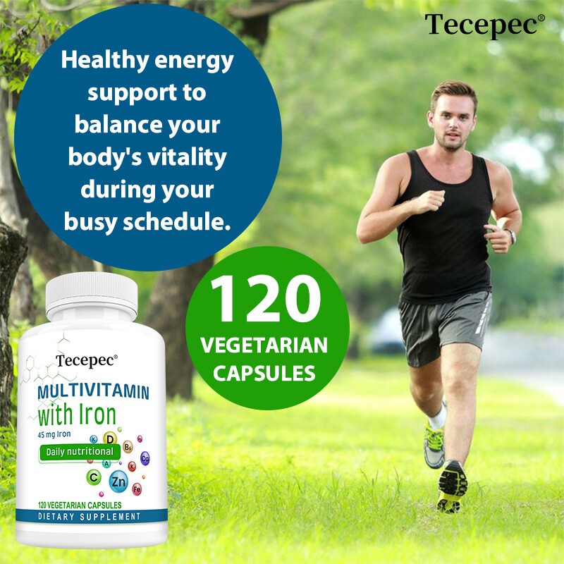 Multivitamin with 45 mg of Iron | Easy to Swallow Capsule | Immune Support