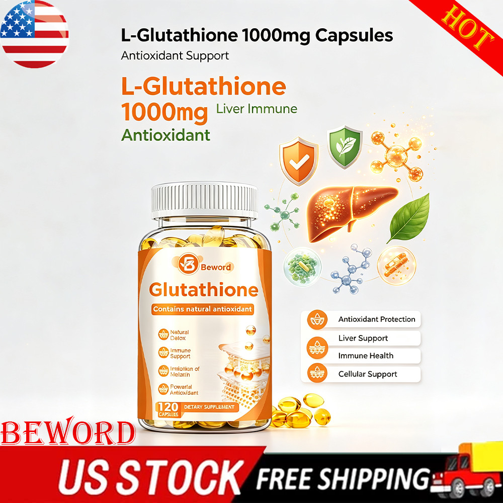 L-Glutathione 1000mg Capsules – Antioxidant, Liver, Immune & Cell Health Support
