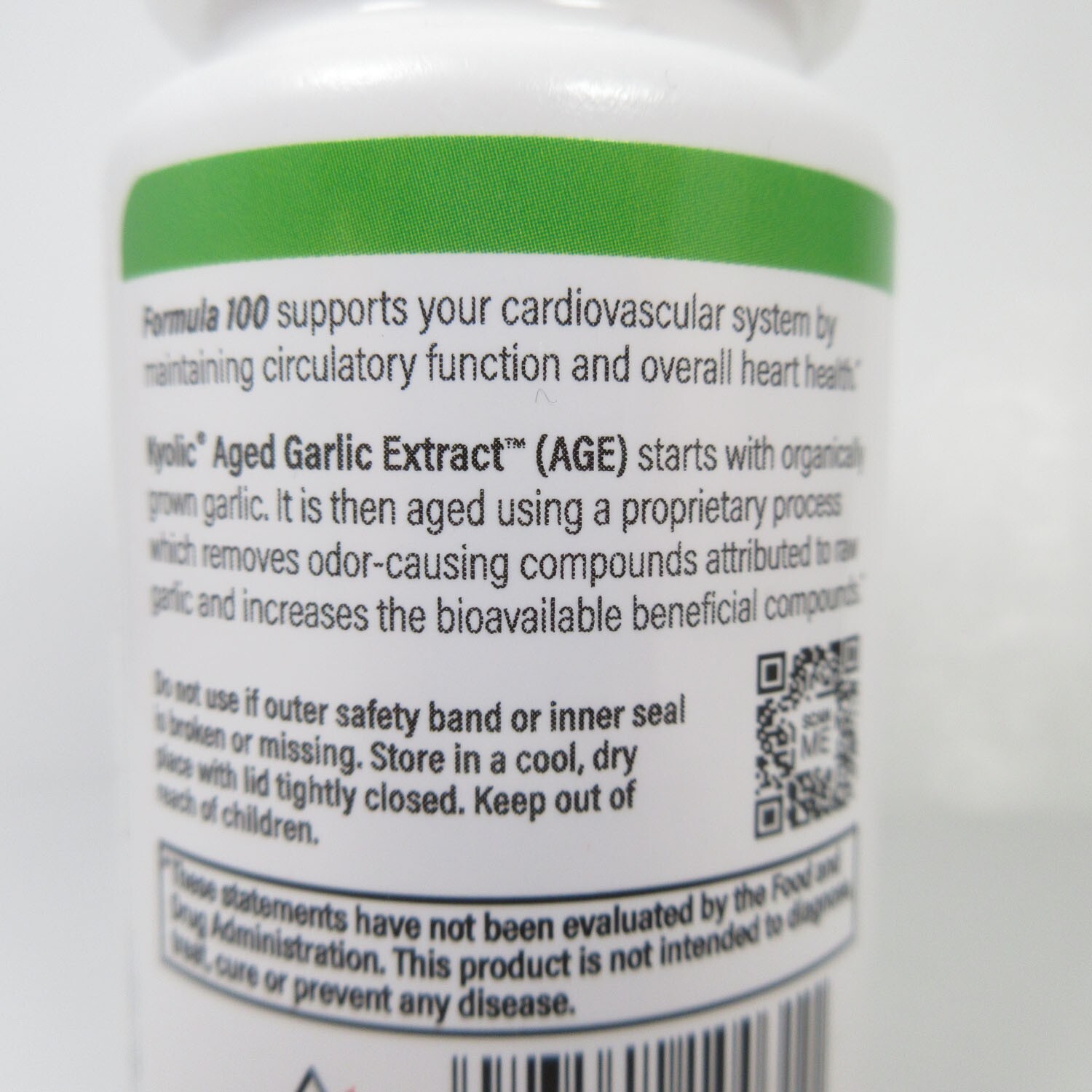 Kyolic Cardiovascular Health Formula 100 Aged Garlic Extract AGE 100 Tablets