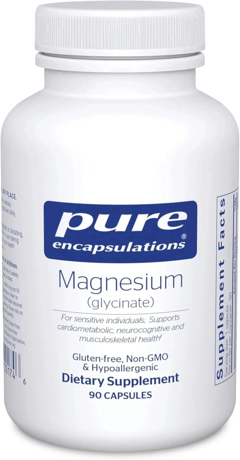 Pure Encapsulations Magnesium (glycinate) 120mg – 90 Vegetarian Capsules