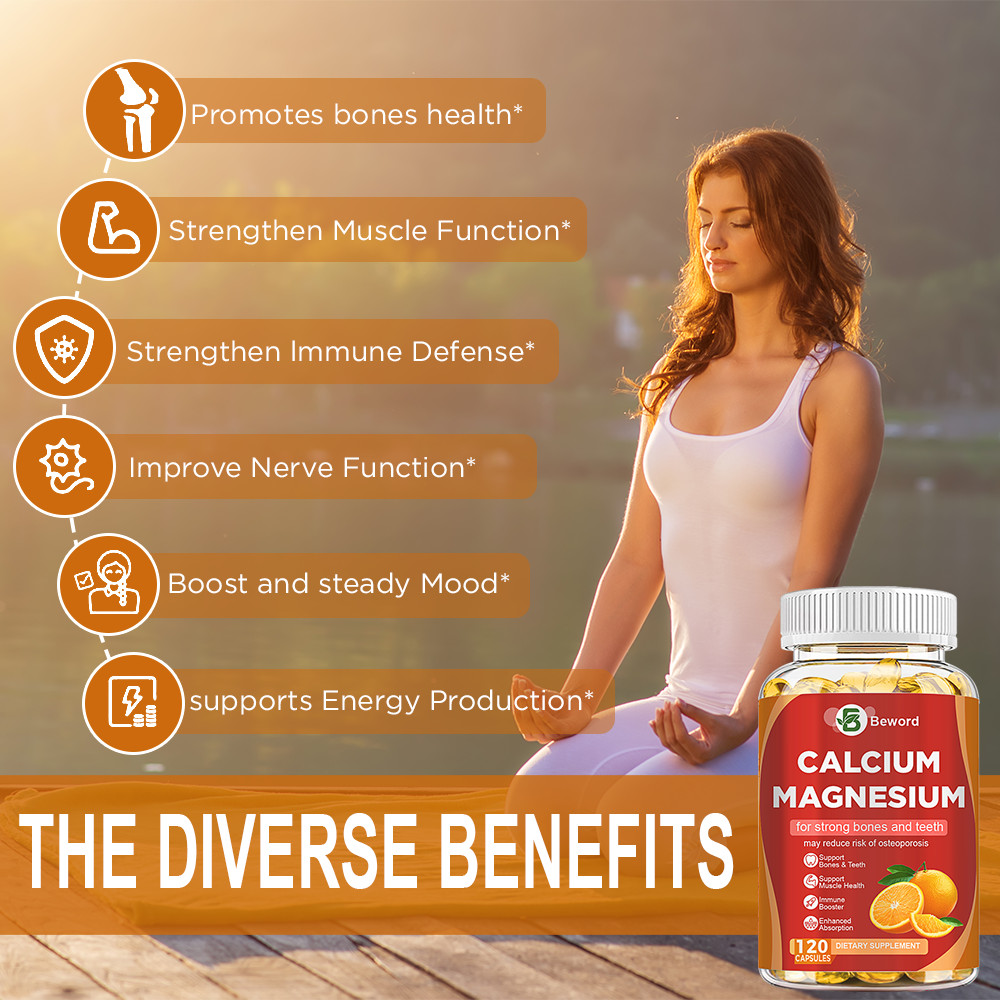 Calcium Magnesium Zinc with Vitamin D3 Strong For Bone Health Muscle Improvement