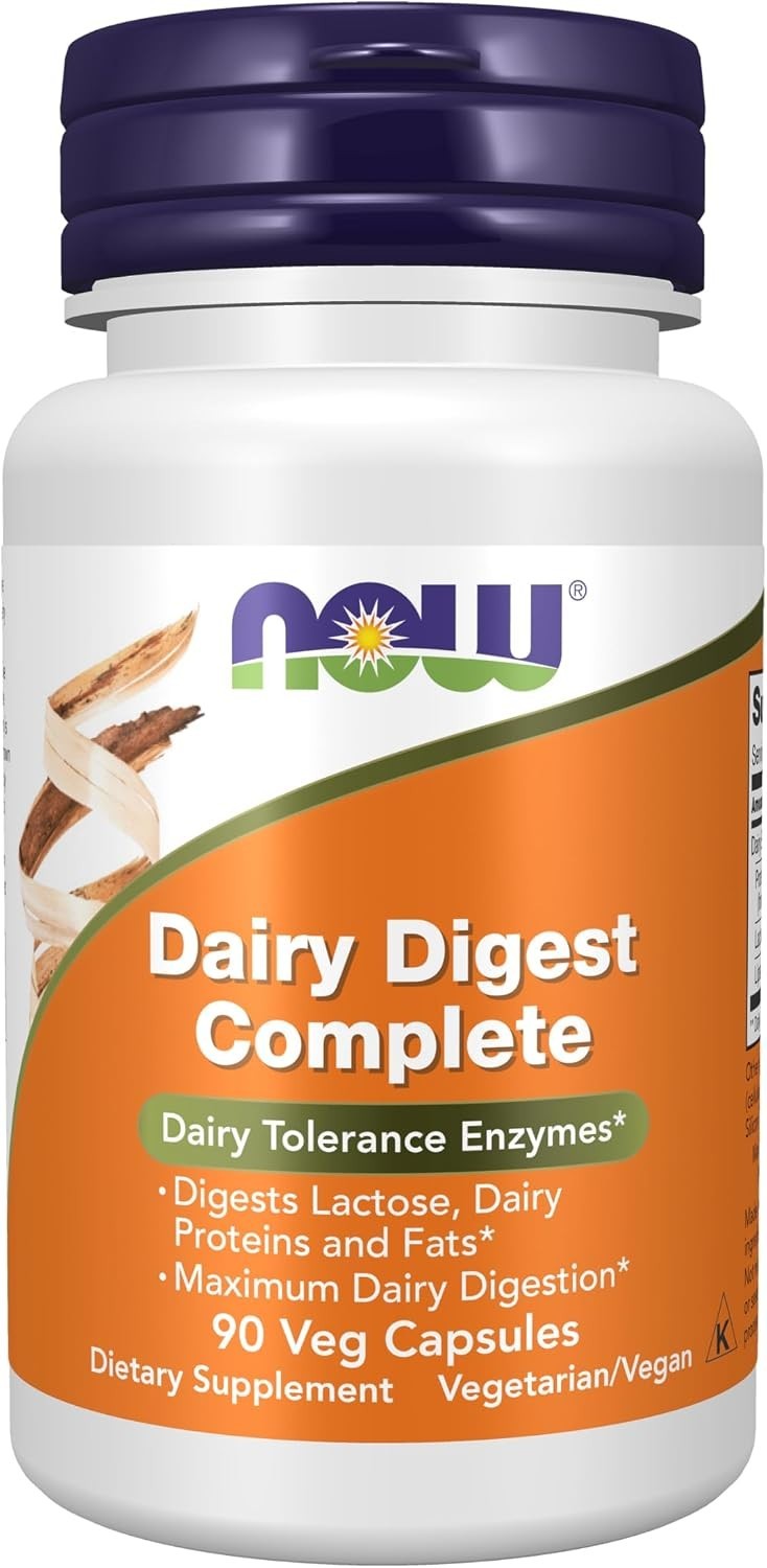 NOW Foods Supplements, Dairy Digest Complete, Digests Lactose 90