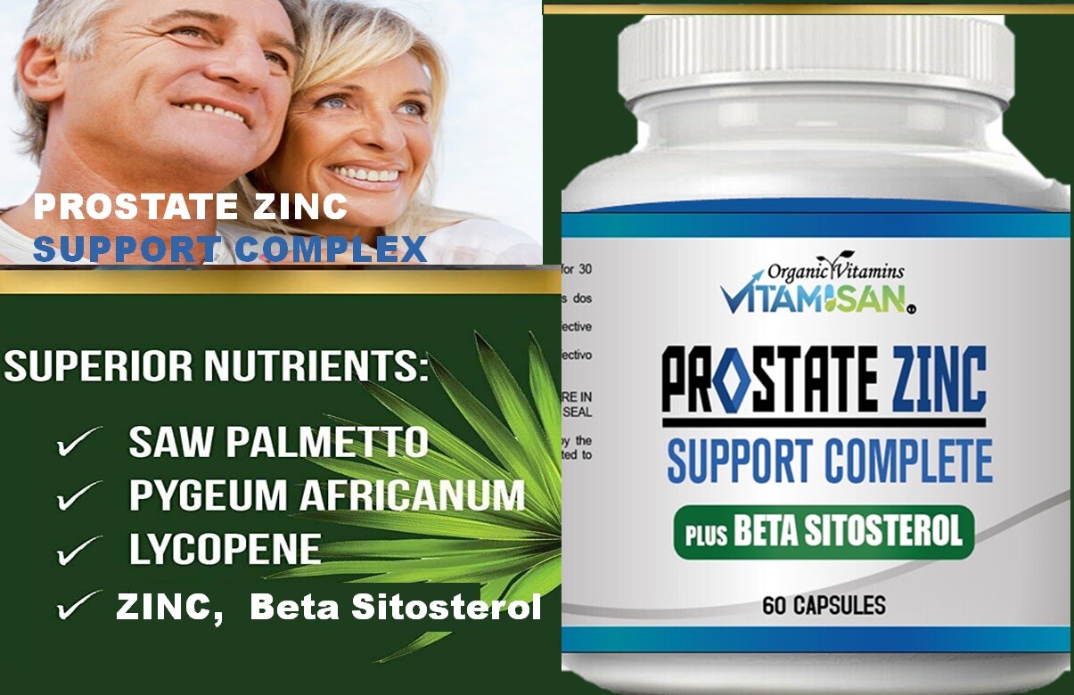 Saw Palmetto Prostate 1619 Supplement Urinary Support Cap Organic Vit Vitamisan