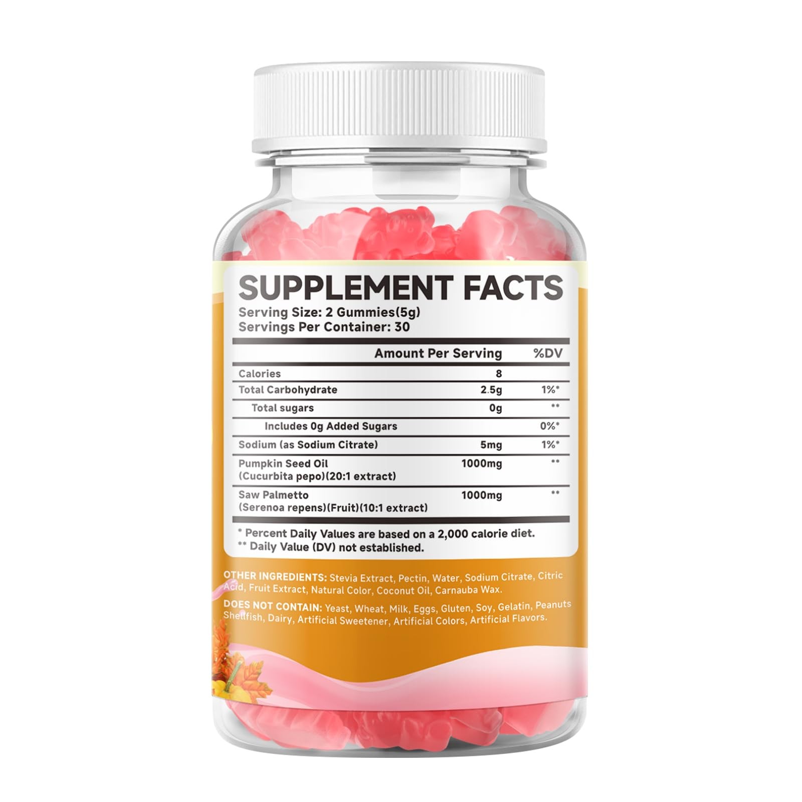 MEENCCD Pumpkin Seed Oil Gummies with Saw Palmetto, Pumpkin Seed Oil for Hair