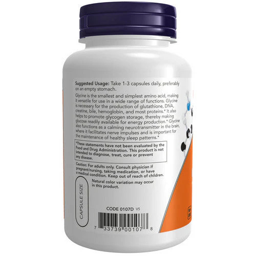 Glycine 1000 mg 100 Caps By Now Foods