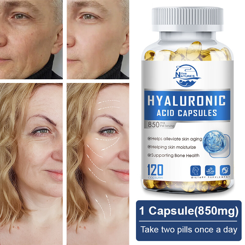 Collagen Hyaluronic Acid Vitamin C Capsules AntiAging Wrinkles Skin Joint Health