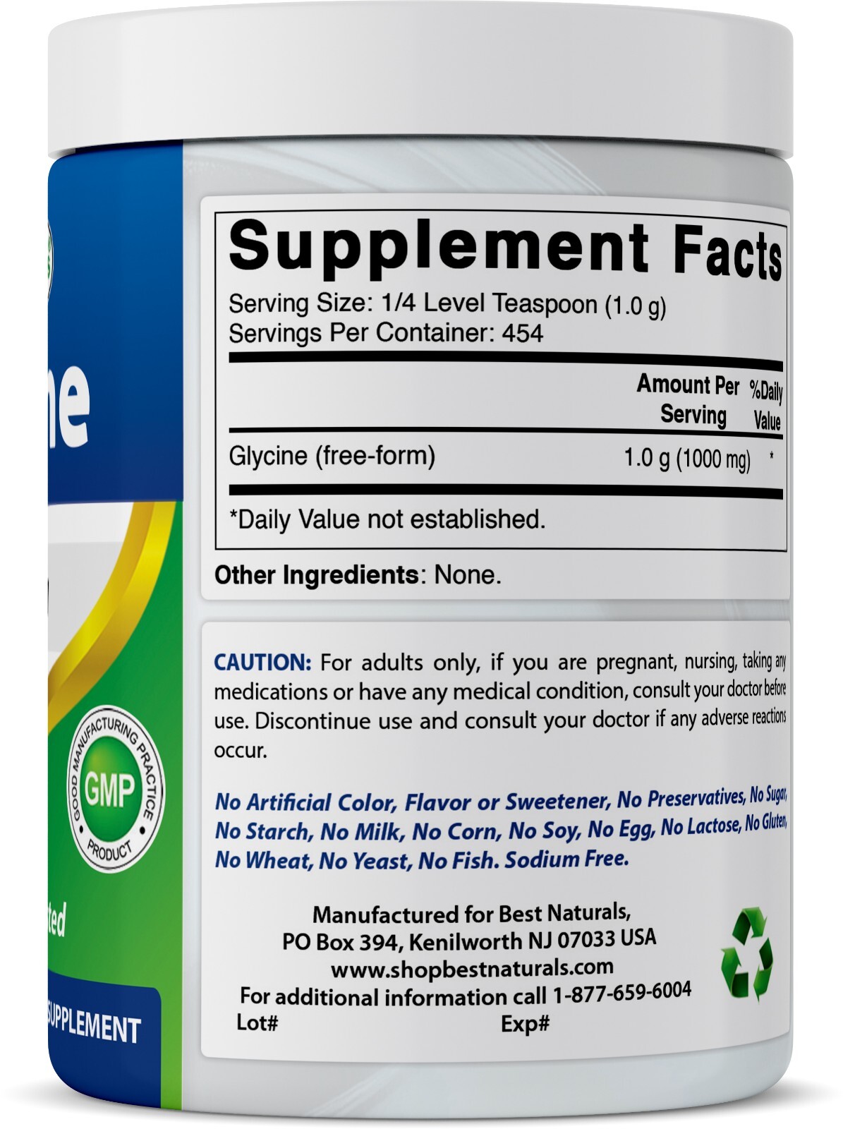 Glycine Powder 1 LB *Boosts Energy/Nervous System Support*