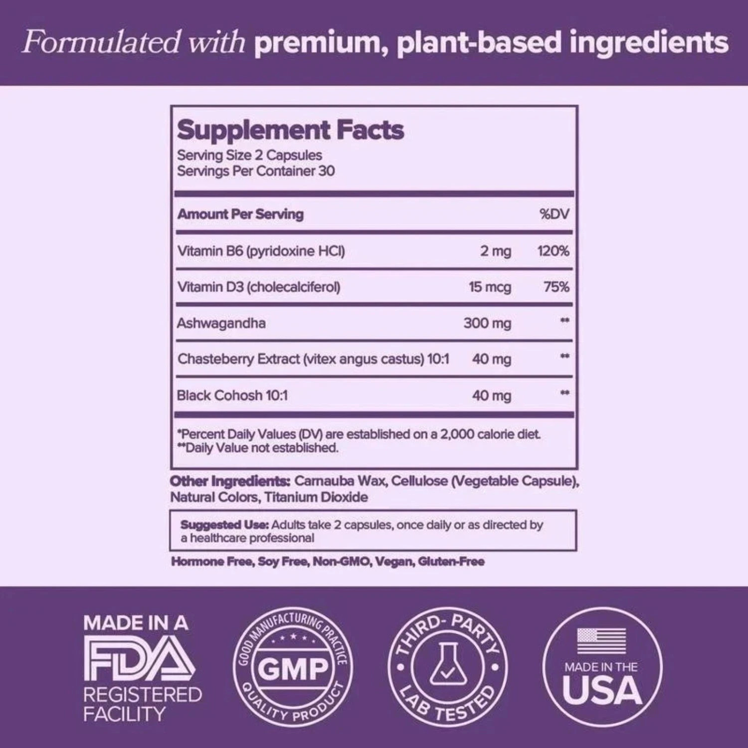 MENO Menopause Vitamins, Hormone Free Support for Hot Flashes & Mood, 60 Caps
