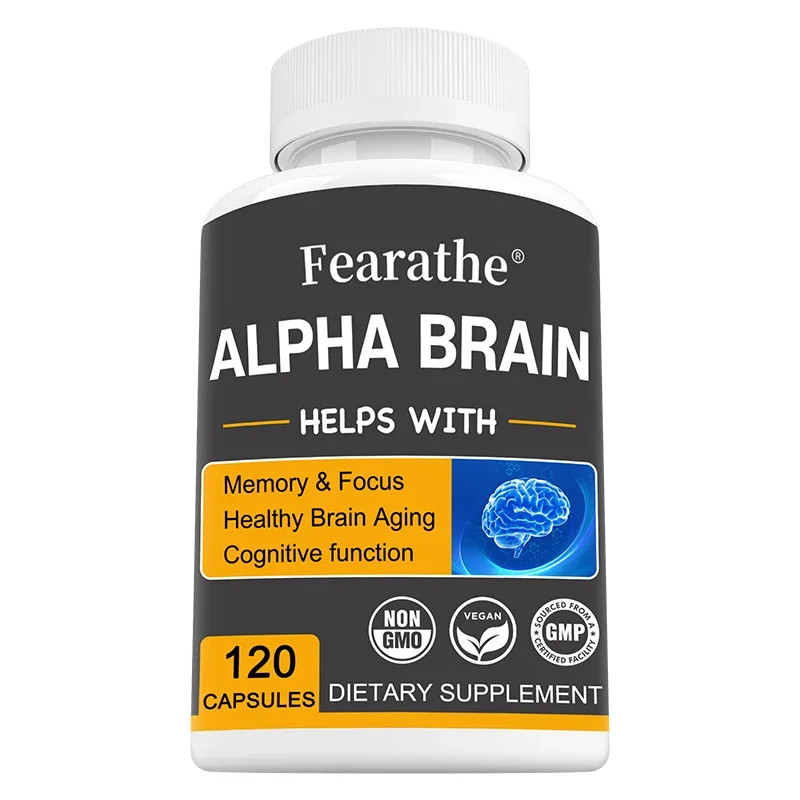 Brain Support Capsules Vitamin B6 Focus Memory & Mental Clarity Supplement
