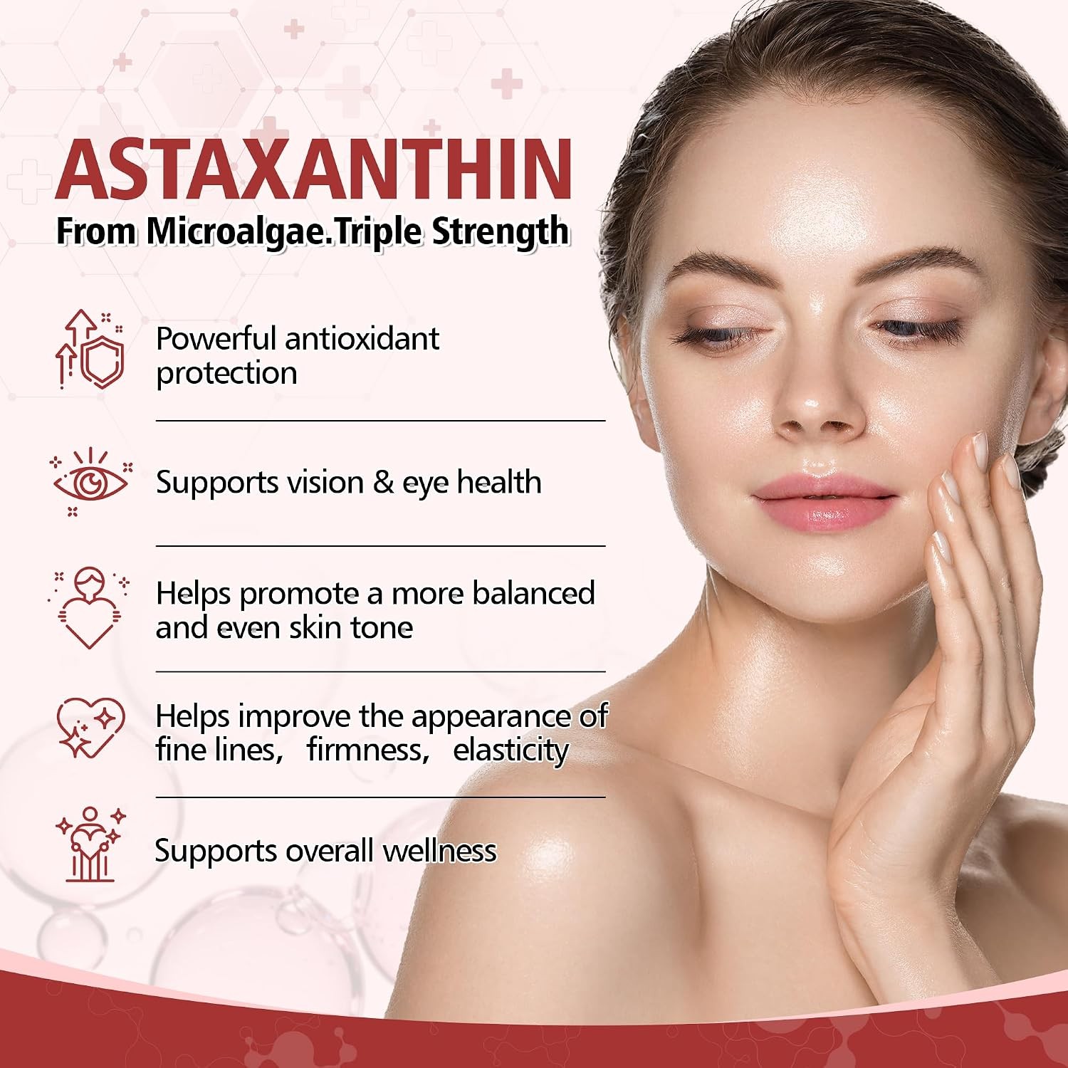 Astaxanthin 12mg Softgels 180 Count Natural Antioxidant Supplement 6 Month