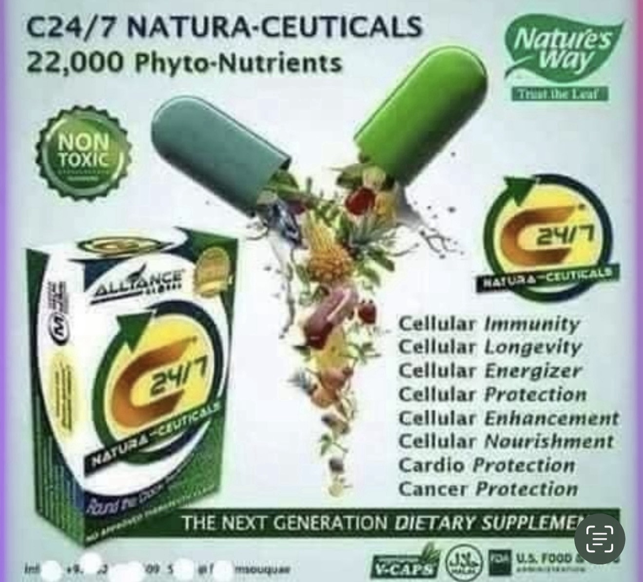 Alliance Global C 24/7 Nutrition Food Supplement Pack of 1 (30 Vcaps)